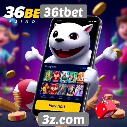 Experiência mobile no site de jogos 36tbet